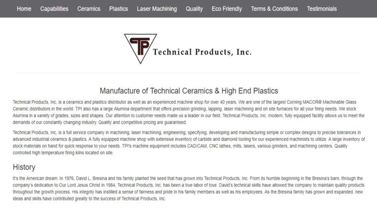 Technical Products, Inc.